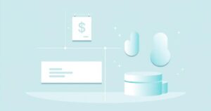 Conceptual representation of a flexible payment method for health insurance, featuring abstract shapes and soft colors.