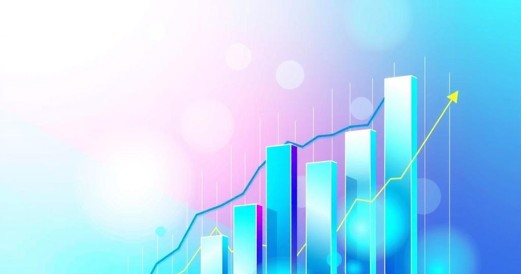 Abstract colorful stock market graph representing JBS N.V. listing news