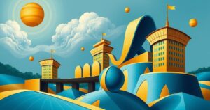 Abstract illustration representing the plight of Nigerians abroad, featuring symbolic elements of security and vulnerability.