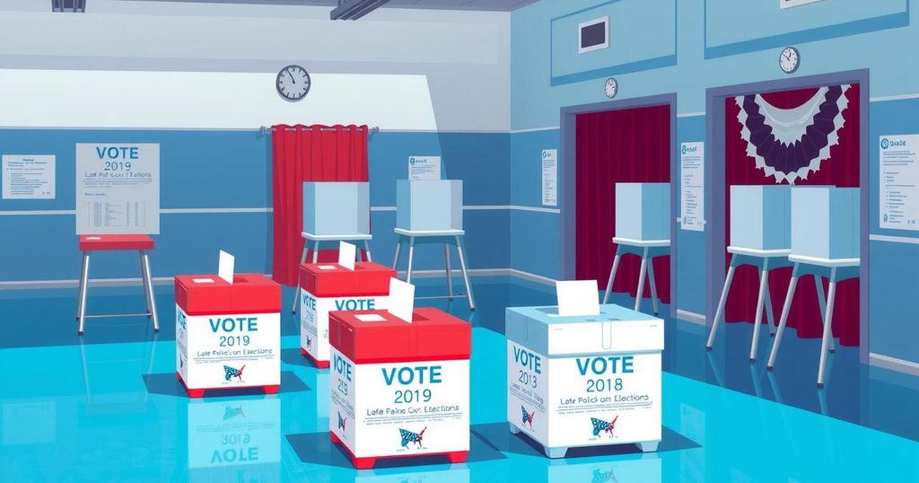 Voters casting ballots at a polling station in Virginia's 2025 Primary Election, showcasing civic engagement.