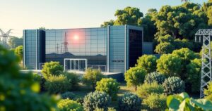 A high-density data center powered by coalbed methane energy in Botswana, showcasing digital infrastructure and energy security.