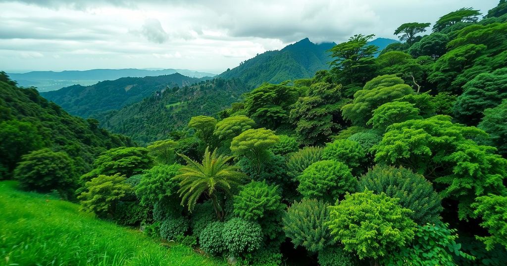 Lush landscape of Bugesera district showcasing green bush, symbolizing Rwanda's transformation and growth.