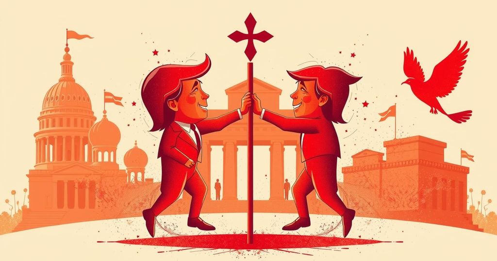 Two political symbols representing election candidates in Cameroon's political landscape.