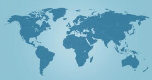 A world map with faded alliances and broken connections, showcasing shifting global dynamics and loneliness.