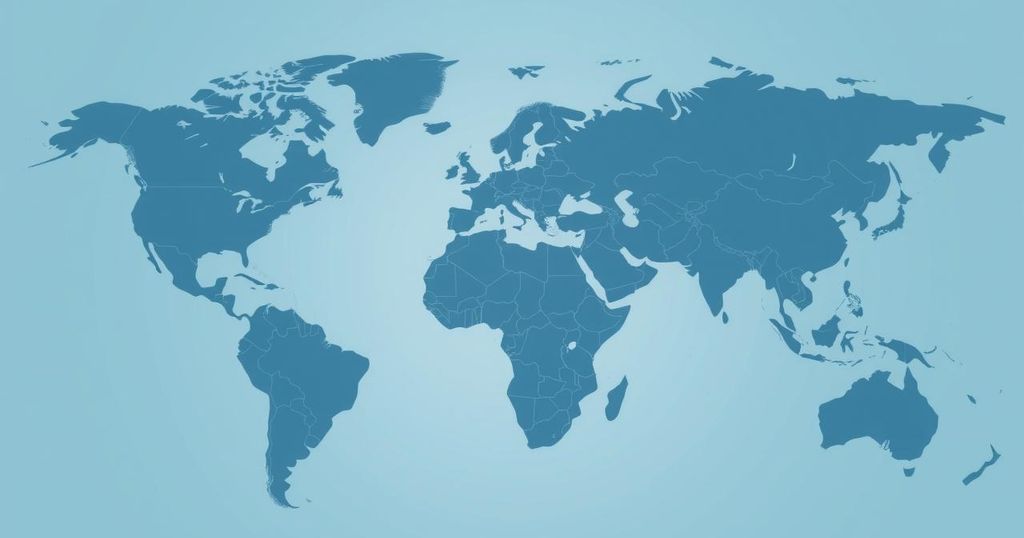 A world map with faded alliances and broken connections, showcasing shifting global dynamics and loneliness.