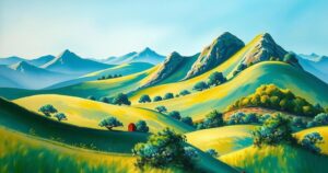 A tranquil landscape depicting South Sudan's serene environment, capturing nature's calm amidst political tensions.