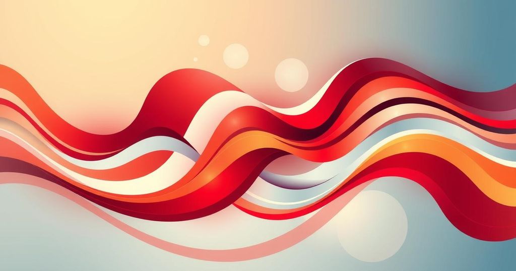 Colorful abstract design representing a political interaction at the White House, focusing on communication and respect.